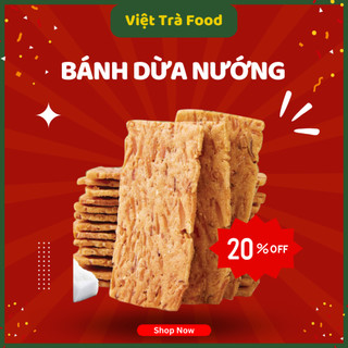Bánh dừa nướng, bánh dừa nướng quảng nam, bánh dừa, 150gr, ăn vặt tuổi thơ, đồ ăn vặt, Việt Trà Food