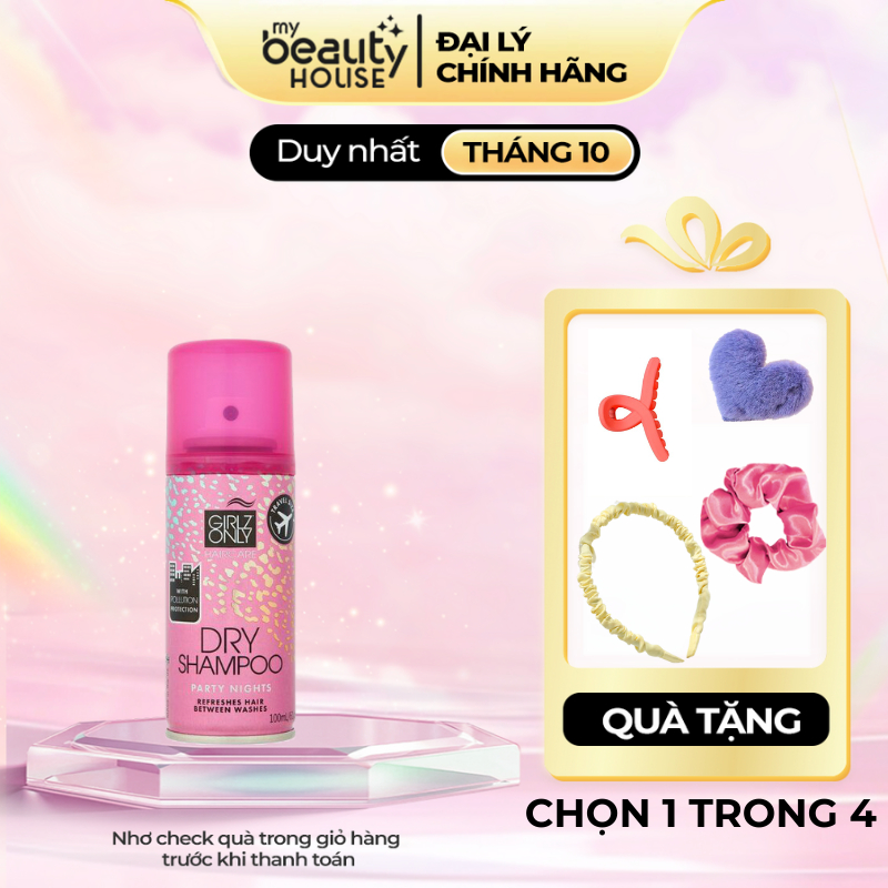 Dầu Gội Khô Girlz Only Dry Shampoo Party Nights Travel Size 100ml