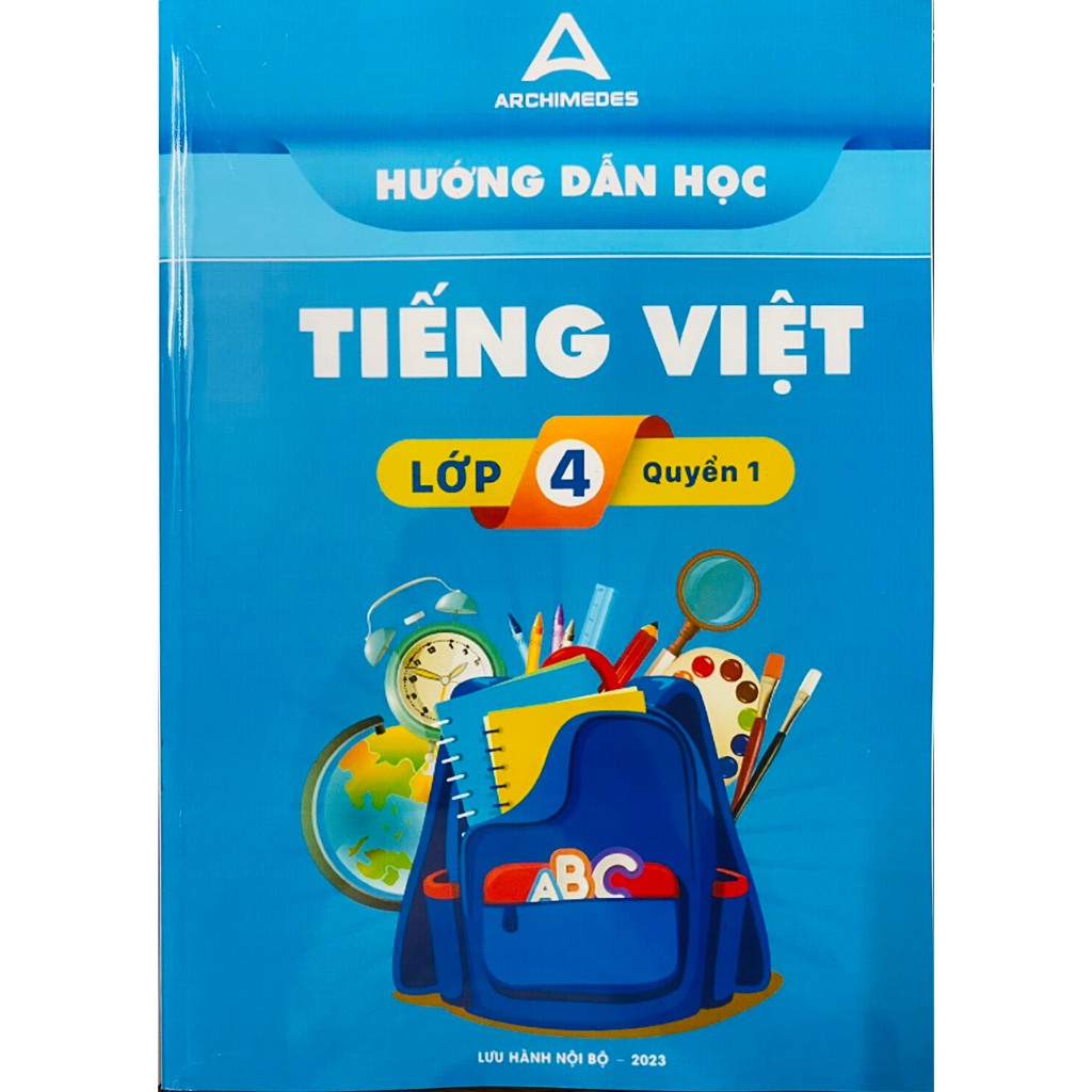 Sách - Hướng dẫn học Toán, Tiếng Việt cho học sinh lớp 4 Archimedes (Bản 2023)
