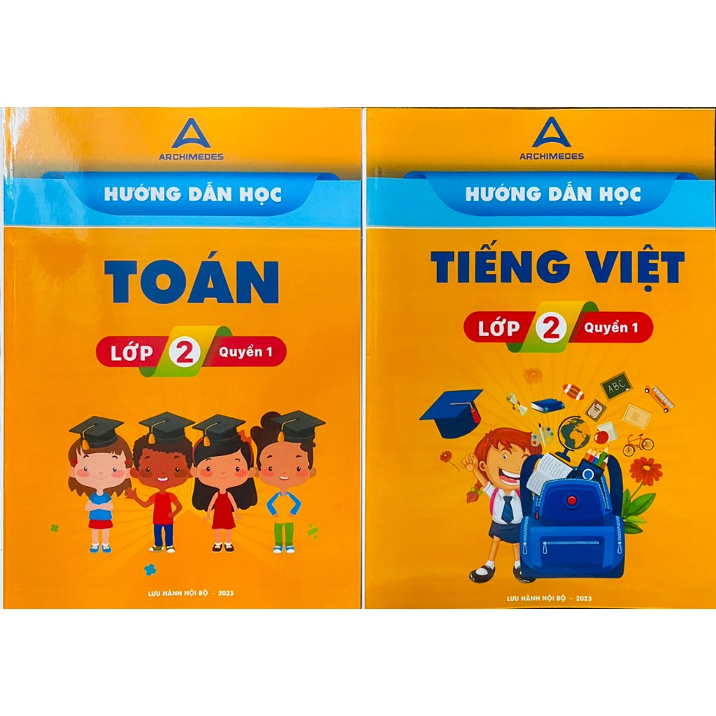 Sách - Hướng dẫn học Toán, Tiếng Việt trường Achimedes lớp 2 (bản mới 2023)