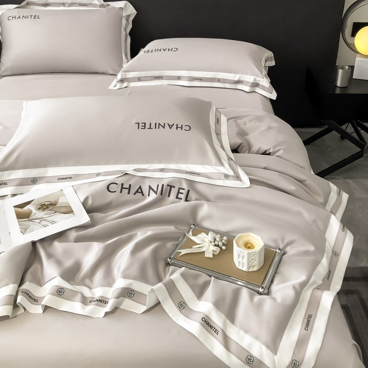 Bộ chăn ga lụa chăn hè chần bông chantinel thoáng mát, mềm mịn dùng 4 mùa