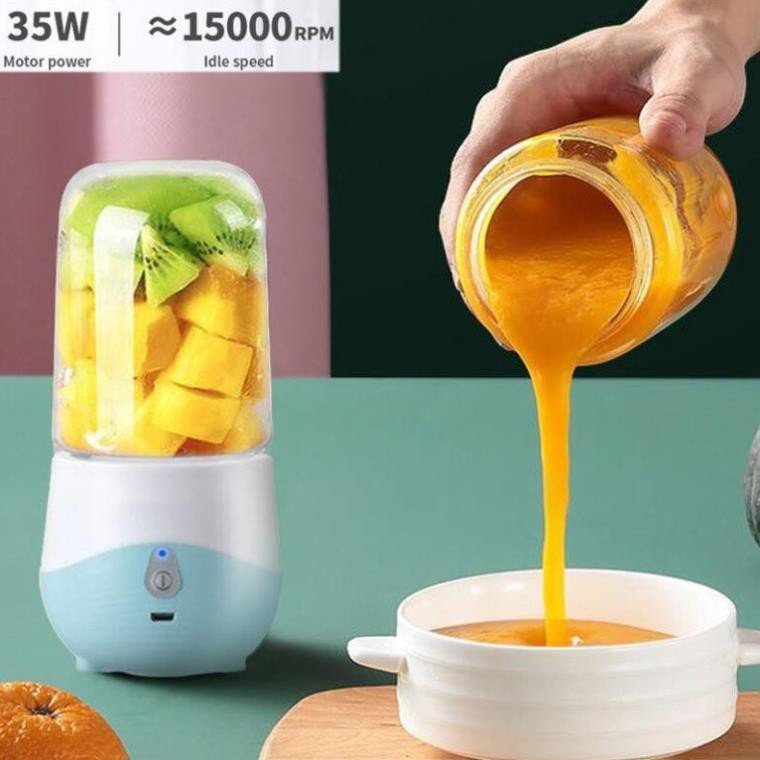 Máy Xay Sinh Tố SKG 6 Lưỡi Cầm Tay Sạc Pin, Máy Xay Sinh Tố Trái Cây Đa Năng