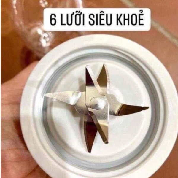 Máy Xay Sinh Tố SKG 6 Lưỡi Cầm Tay Sạc Pin, Máy Xay Sinh Tố Trái Cây Đa Năng