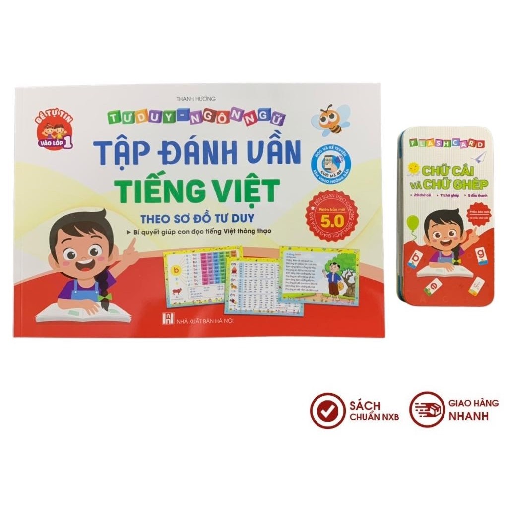 Sách - Tập đánh vần Tiếng Việt Phiên bản 5.0 kèm file đọc và video hướng dẫn ghép vần cho bé 4-6 tuổi