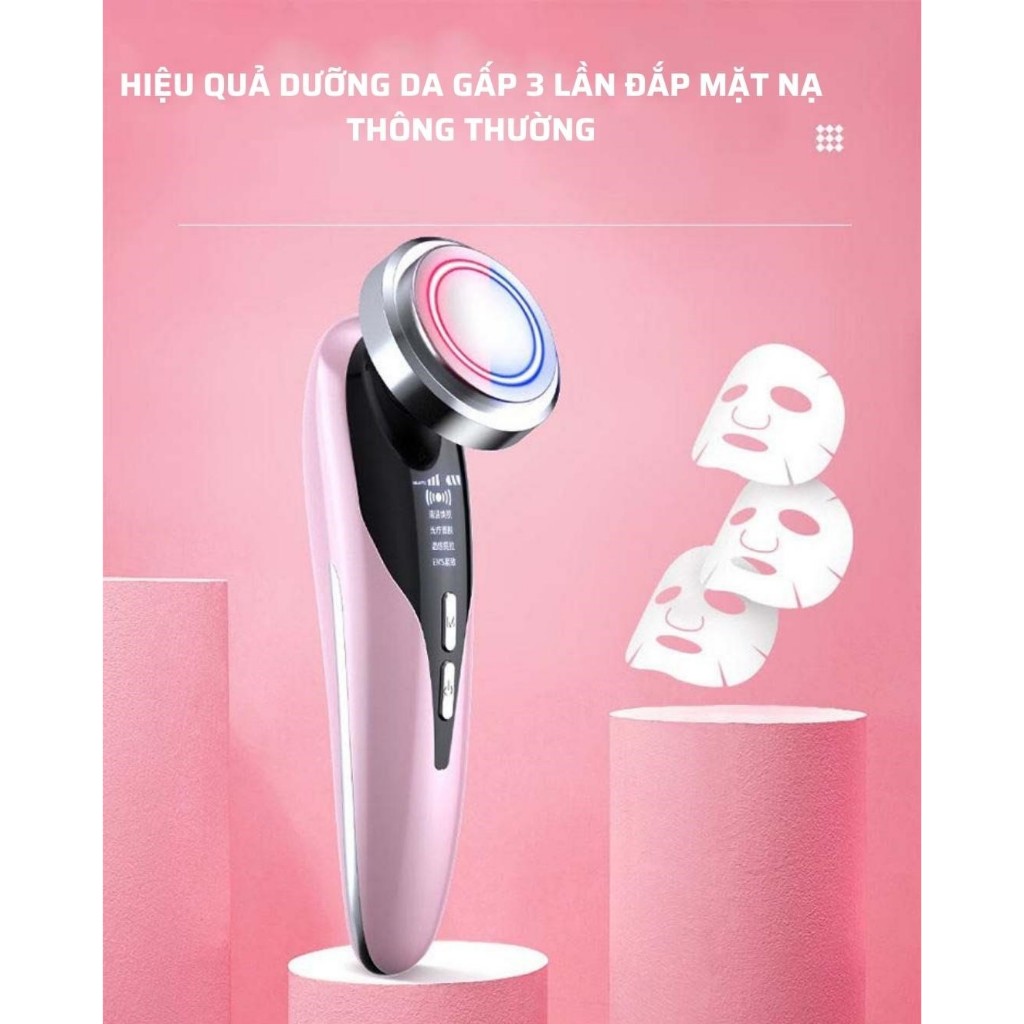 Máy massage mặt, nâng cơ, đẩy tính chất- Tẩy trang - làm căng da-trẻ hóa da - xóa nếp nhăn - làm sạch sâu làn da Nevaki