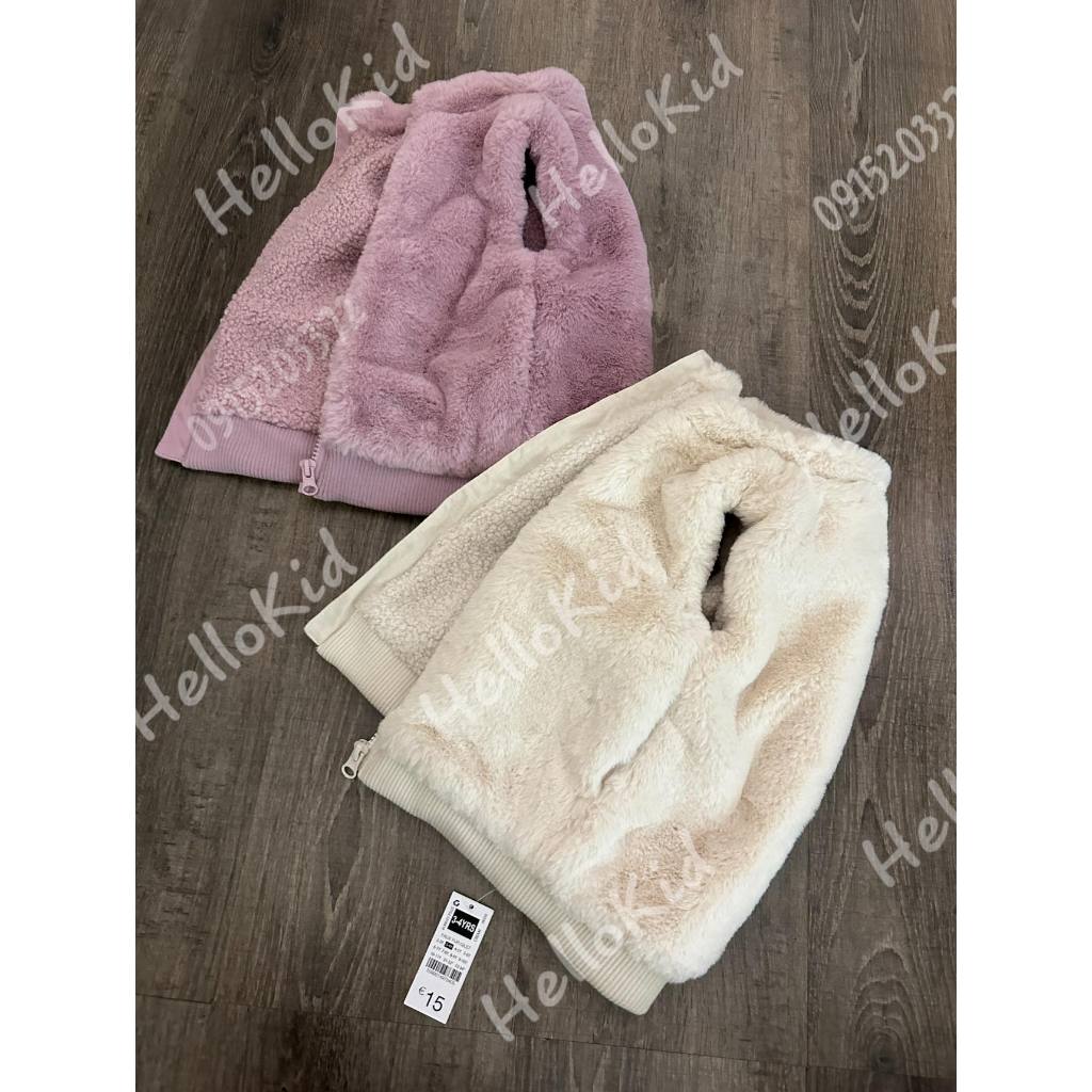 Áo gile lông thỏ cừu bé gái
