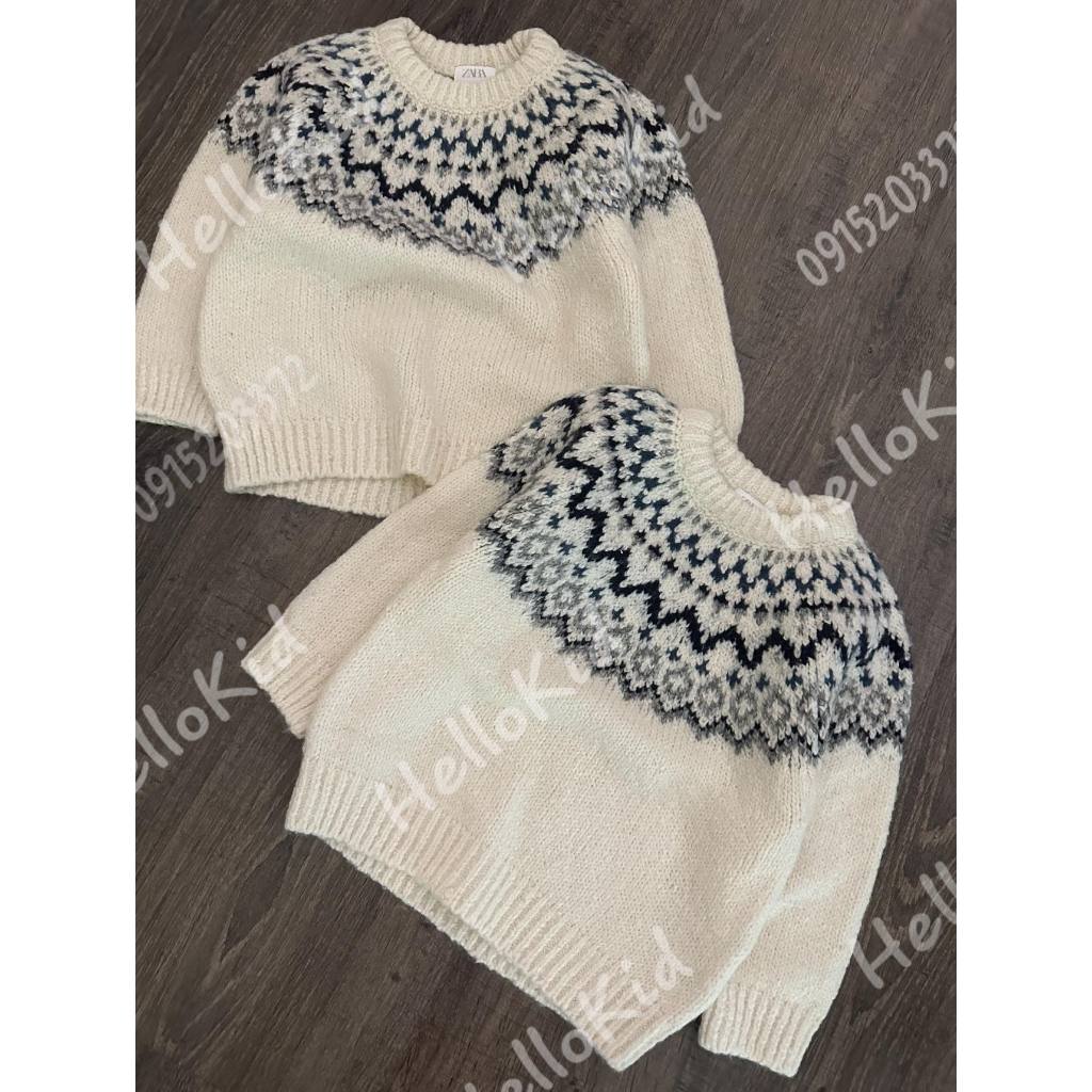 Áo len kem hoạ tiết zxr bé