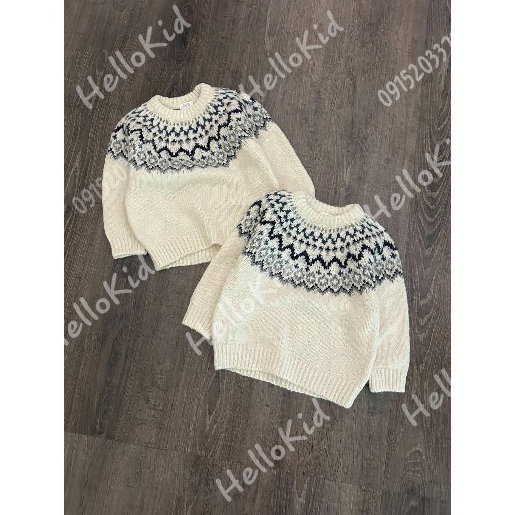 Áo len kem hoạ tiết zxr bé