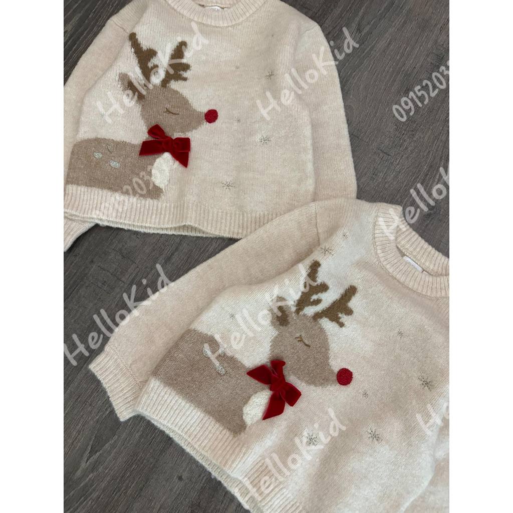 Áo len nude kem tuần lộc zxr xịn cho bé