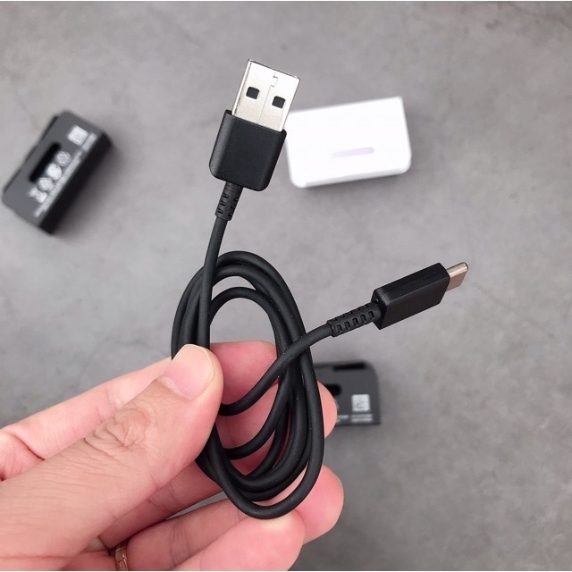 Cáp sạc Samsung 15w Type C và Micro chính hãng màu đen trắng dài 1m bảo hành 6 tháng