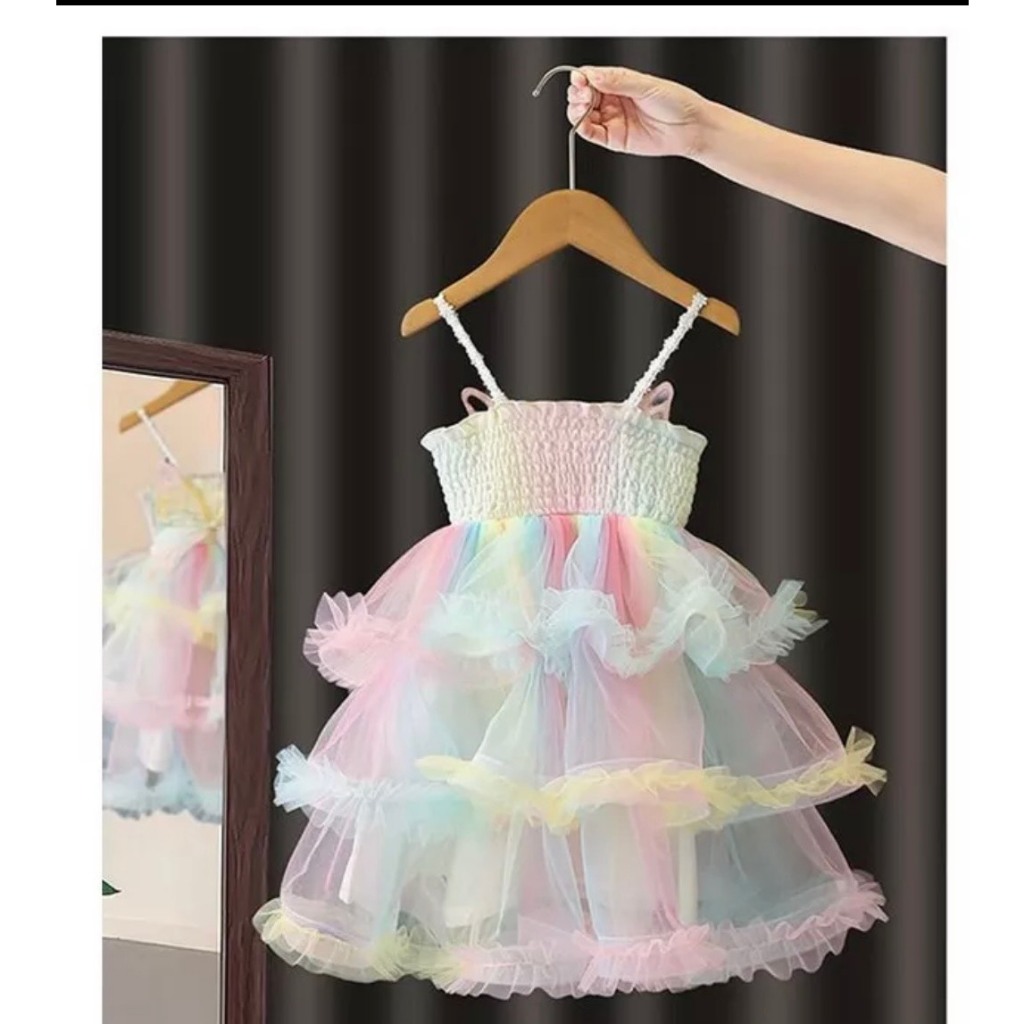 8-28KG VÁY TẦNG HAI DÂY CÁNH BƯỚM SIÊU XINH CHO BÉ GÁI