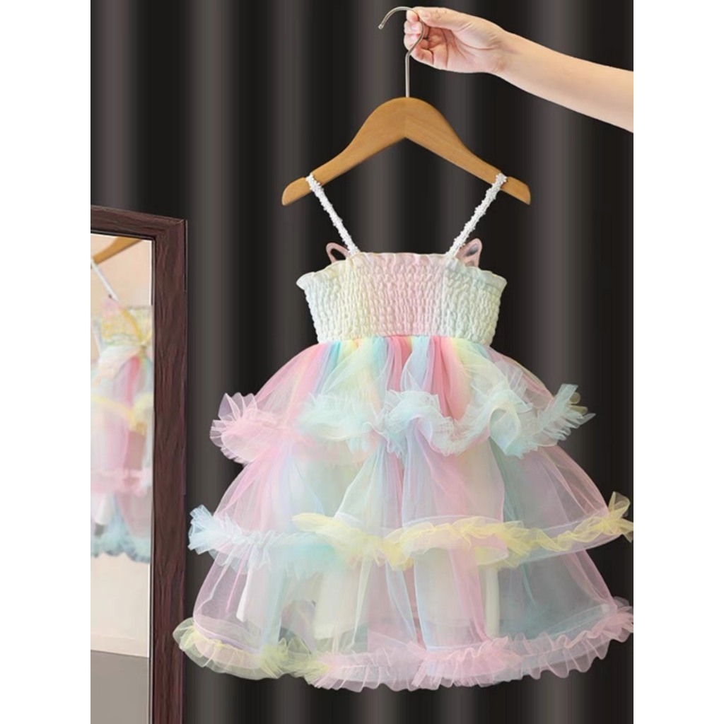 8-28KG VÁY TẦNG HAI DÂY CÁNH BƯỚM SIÊU XINH CHO BÉ GÁI