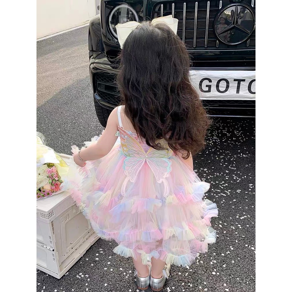 8-28KG VÁY TẦNG HAI DÂY CÁNH BƯỚM SIÊU XINH CHO BÉ GÁI