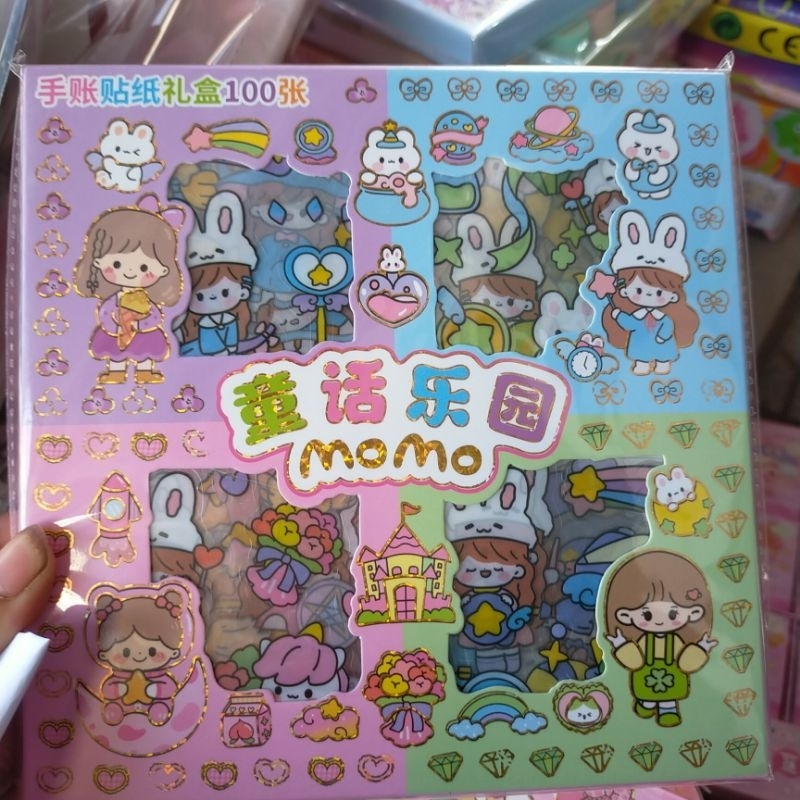 Hộp 100 tờ dán sticker samrio các hình