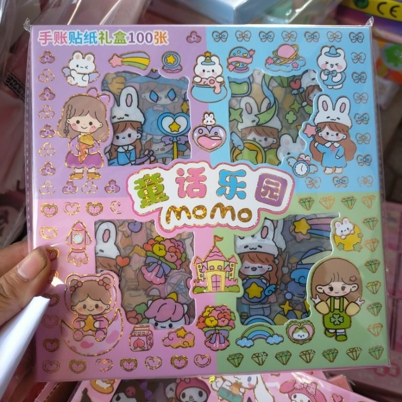 Hộp 100 tờ dán sticker samrio các hình