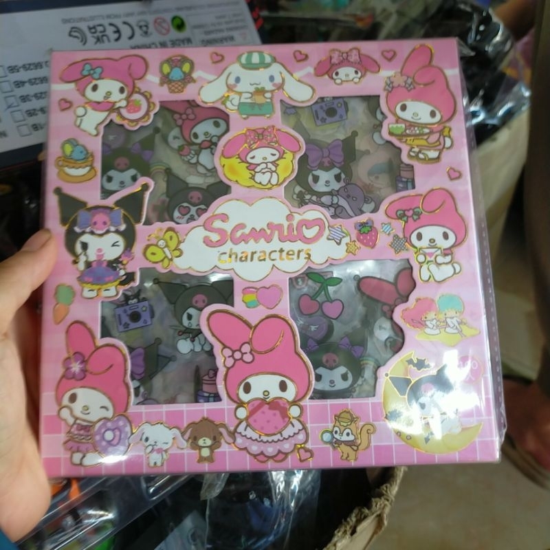 Hộp 100 tờ dán sticker samrio các hình