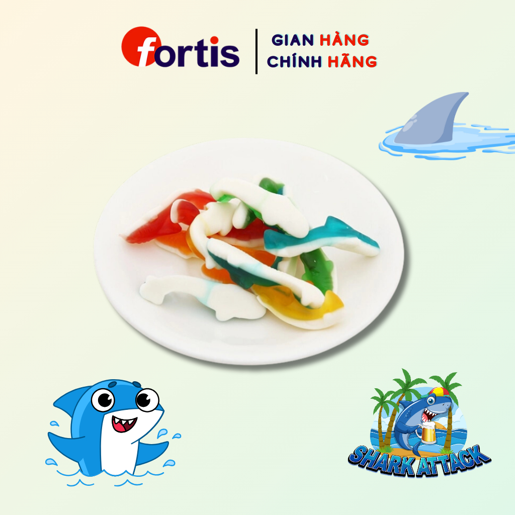 Kẹo dẻo Fini Jelly Sharks Cá Mập 90g