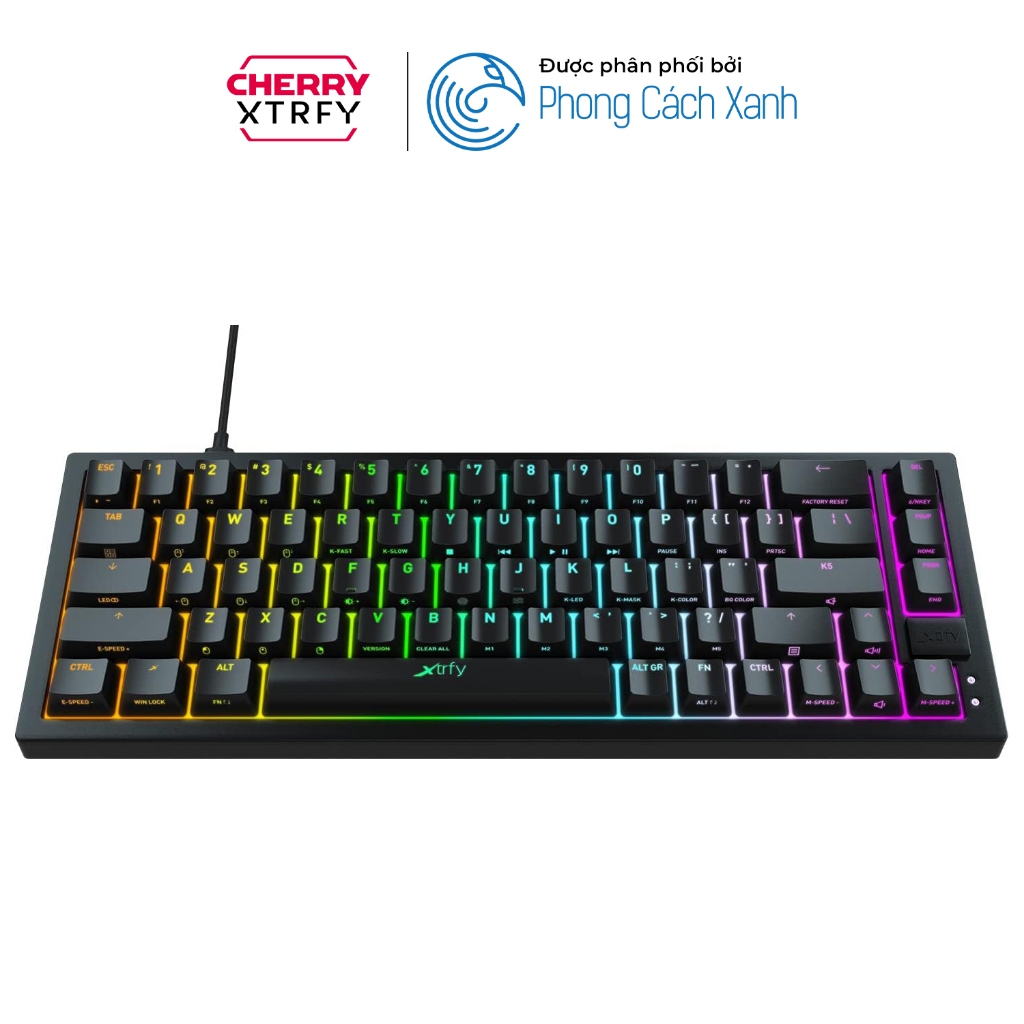 Bàn phím cơ CHERRY Xtrfy K5 Compact RGB - 65% - Hàng Chính Hãng