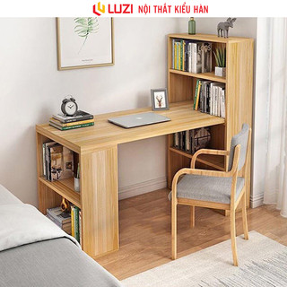 Bàn làm việc kèm giá sách gỗ mdf phủ melamin chống xước Luzi - Zp04