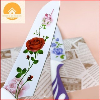 Dao gọt hoa quả Thái Lan, Dao làm bếp, thái thịt, loại 1 lưỡi kitchen fun hoa văn xinh xắn