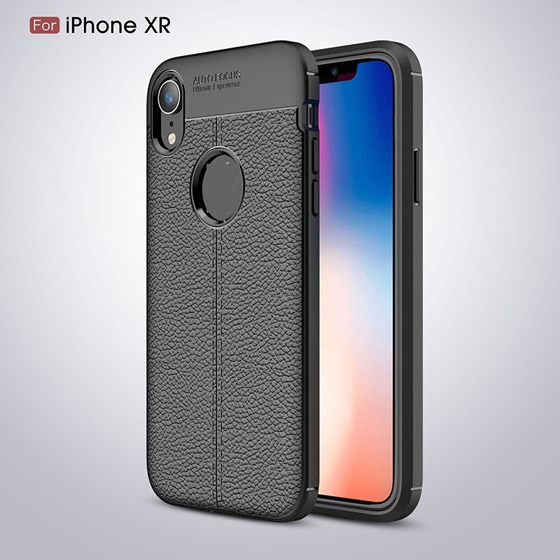 Ốp Lưng Auto Focus, Ốp Ferrari Vân Da Cho iPhone XR