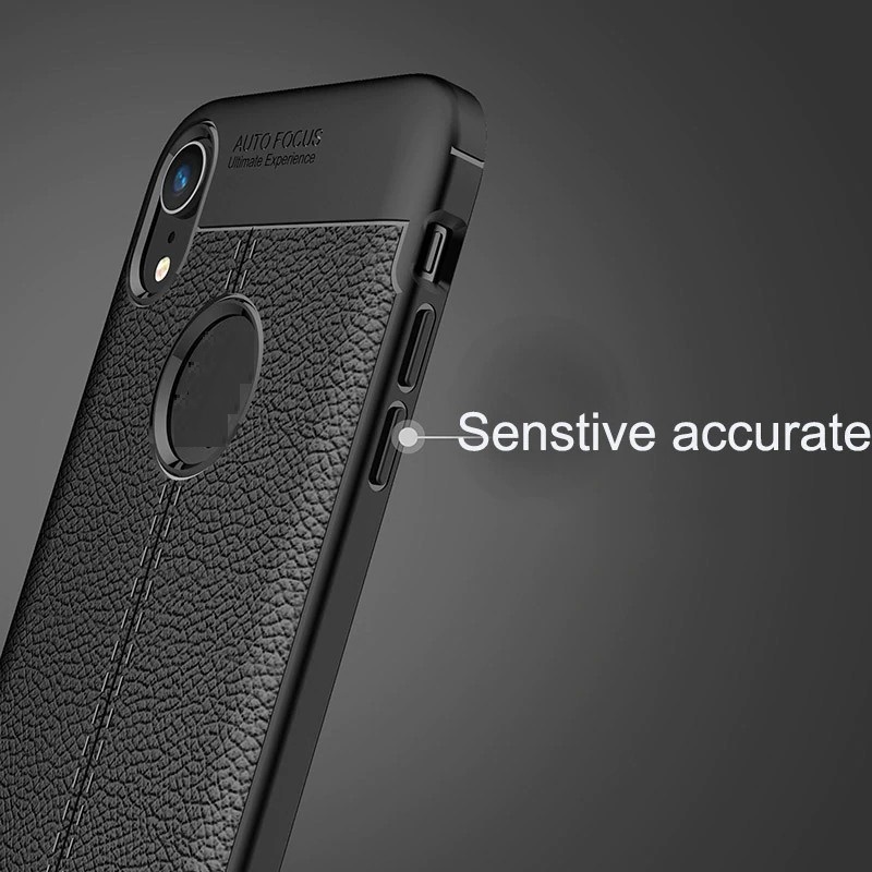 Ốp Lưng Auto Focus, Ốp Ferrari Vân Da Cho iPhone XR