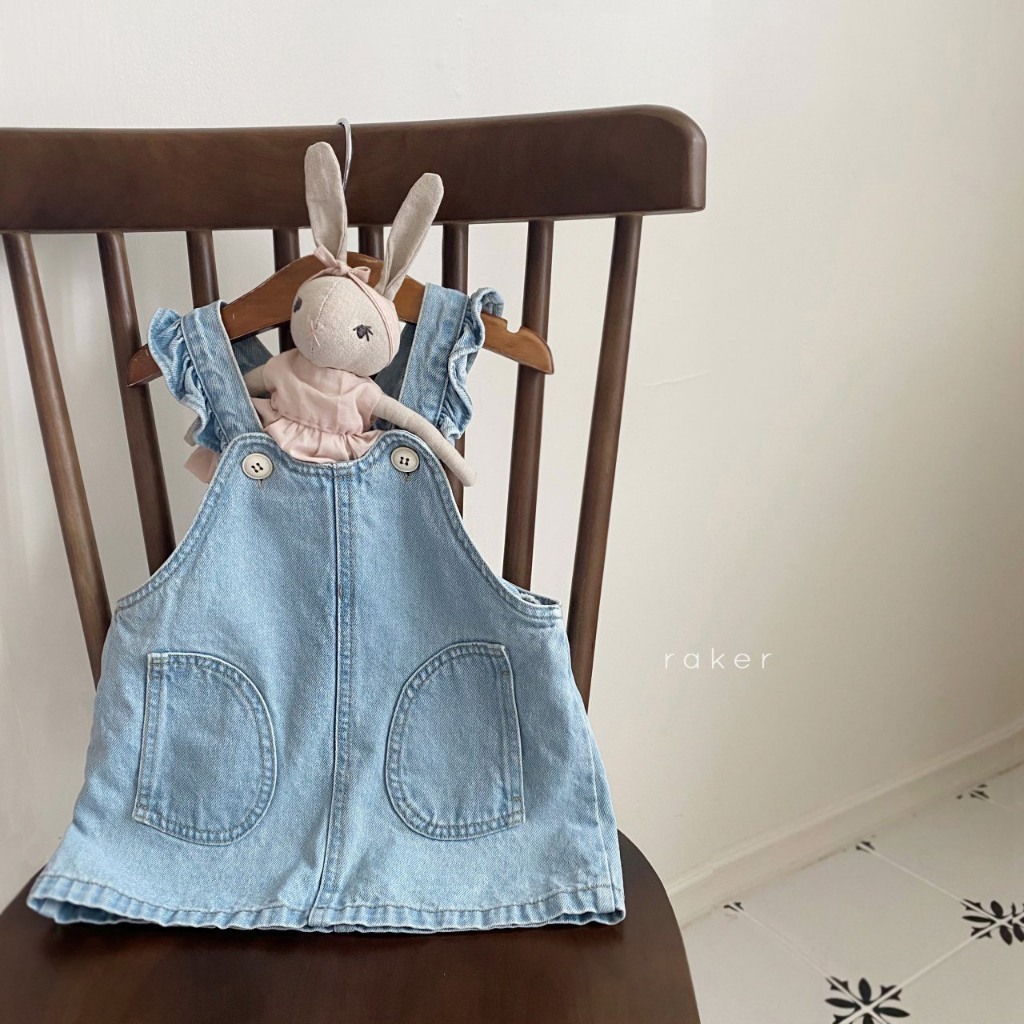 Yếm Jean Cúc Viền Bèo MD3291 Cho Bé Gái 2-7 Tuổi - Jumping Beans Official Store