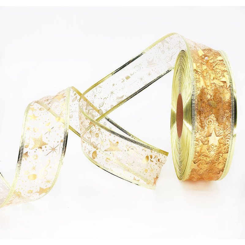 Ruy Băng Đèn Led Ruy Băng 10m 5m 1m Bản To 5cm Màu Vàng Trang Trí Cây Thông Noel Nhà Cửa Mùa Giáng Sinh