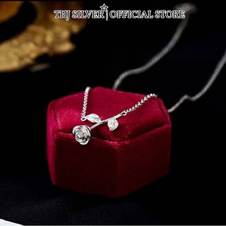 Dây chuyền nữ hoa hồng tình yêu bóng đẹp - thj sliver