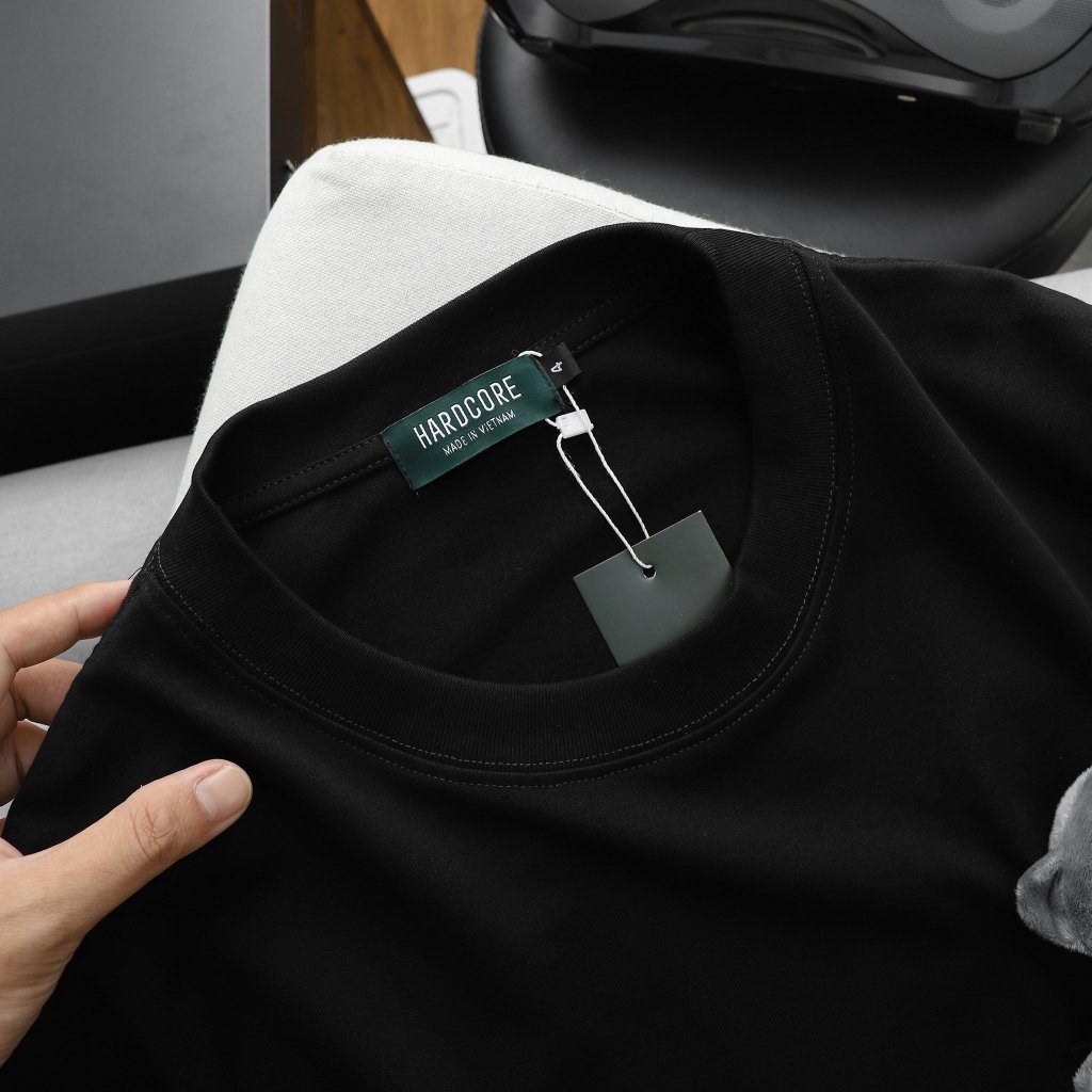 Áo thun cotton thời trang bigsize nam - gấu bông túi cỡ đại< 140kg