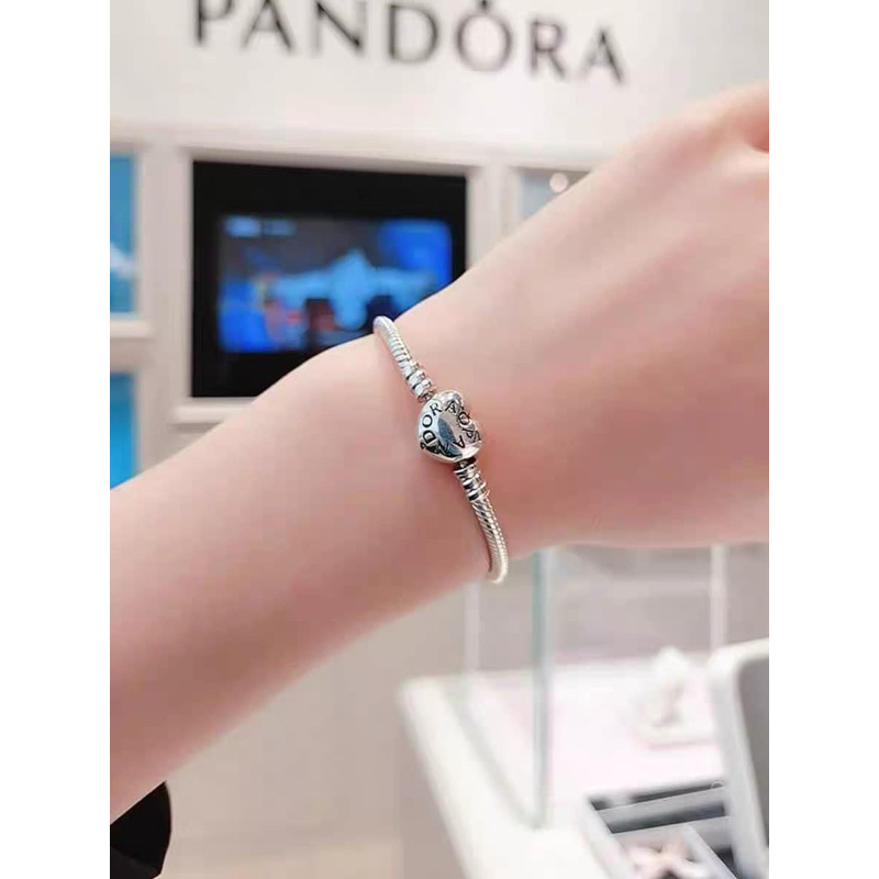 Vòng tay Pandora trái tim bạc 925 full bõ sẵn hàng