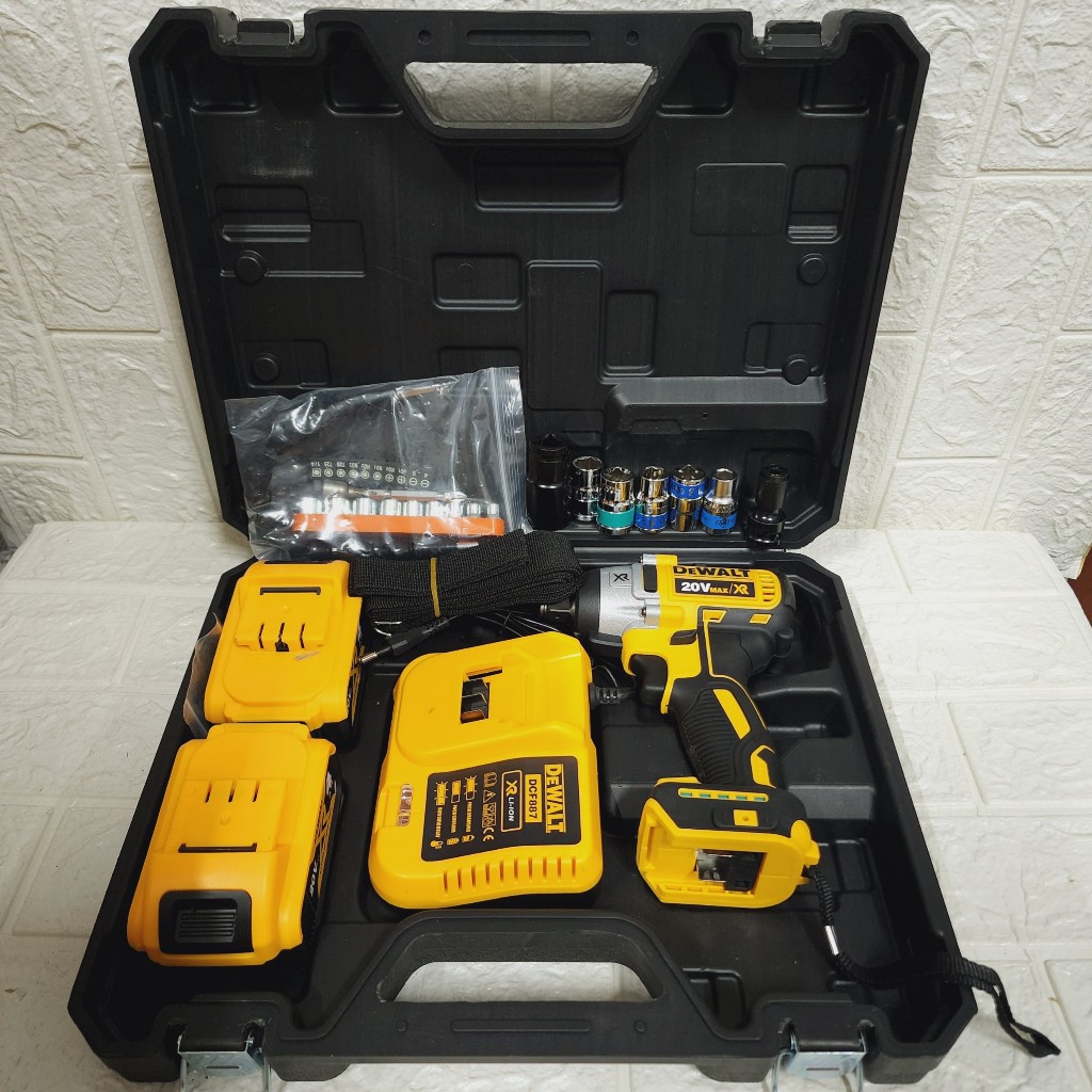 Máy Siết Bulong Dewat 20V DCF-887, Máy bắn bulong Động Cơ Không ChổI Than