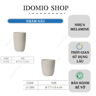 Ly Nhựa Melamine Nhám Nâu Nhiều Size