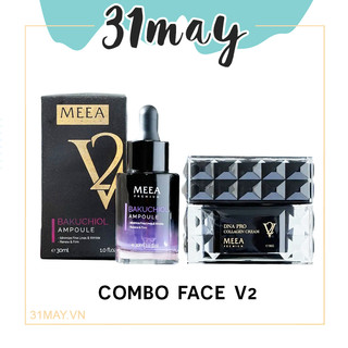 Combo serum tinh chất bakuchiol ampoule meea organic + kem face dưỡng da dna pro v2 30g meea origin