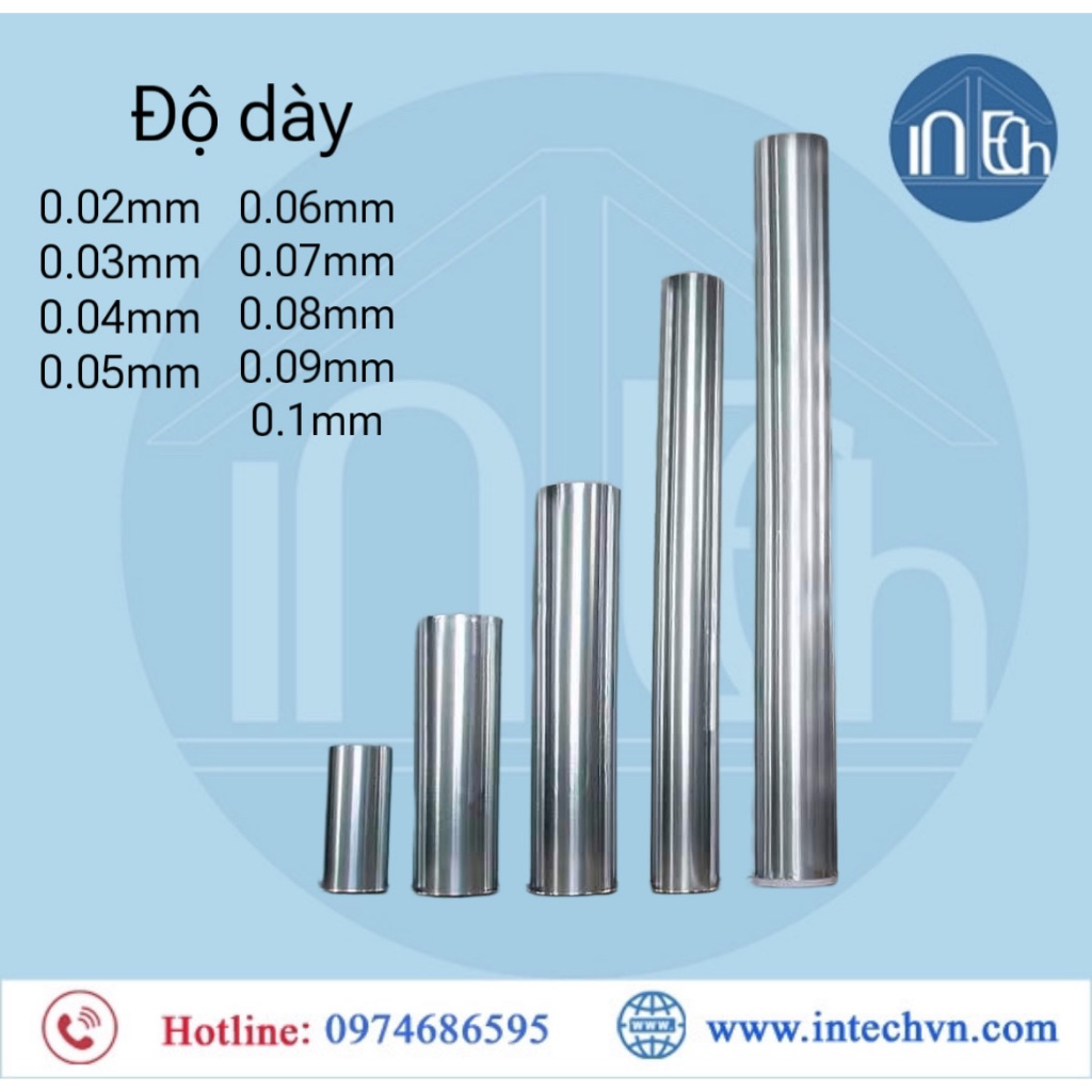 Màng nhôm công nghiệp Aluminium foil - Chiều rộng 1220 - Độ dày 30 50 70 100 Micron