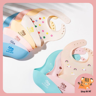 (Ảnh thật tự chụp) Yếm Hàn Mumbebe Coco Bebe Ăn Dặm Silicon 100% Cao Cấp Có Máng Siêu Mềm Cho Bé Xinh Xắn Shopbeho