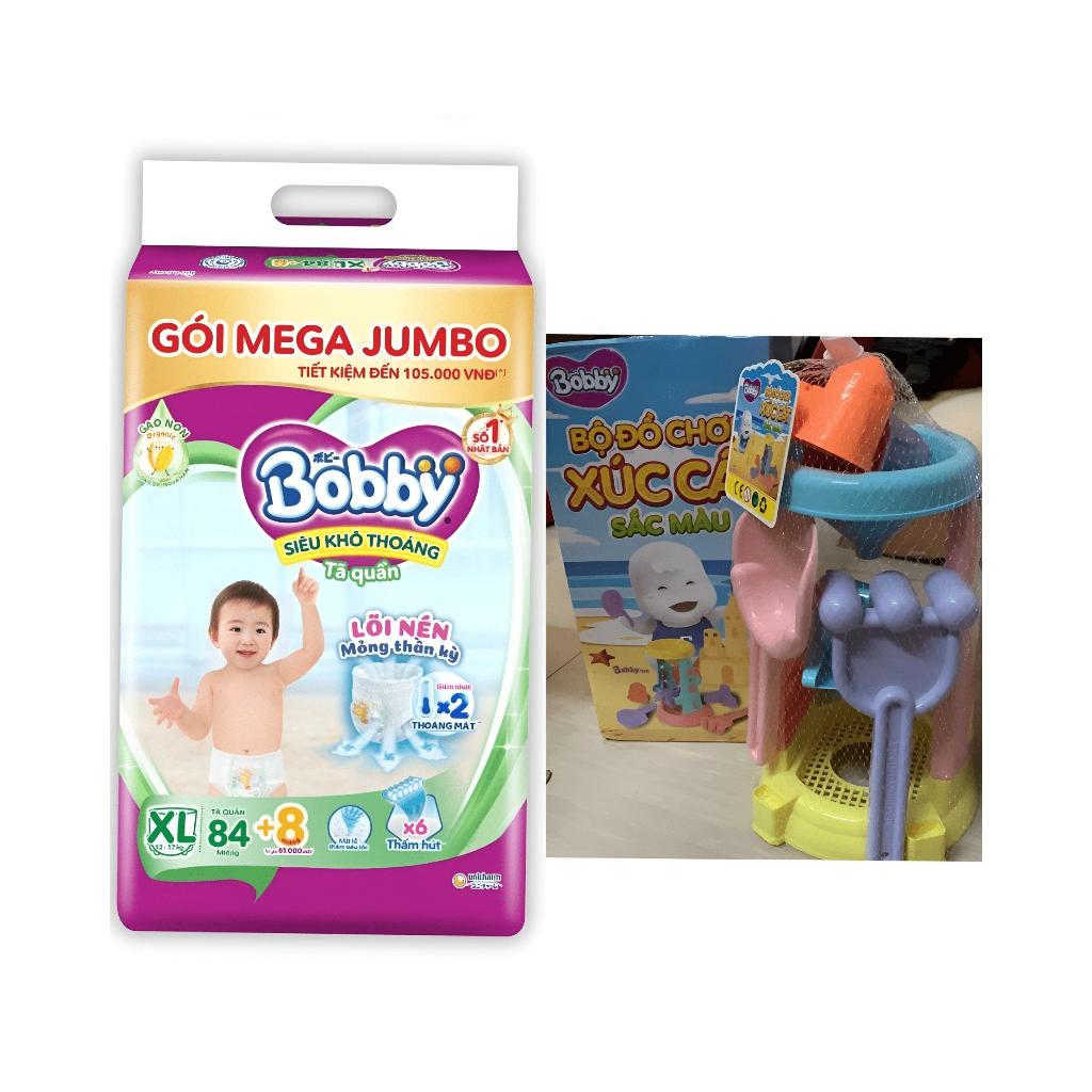 Tã quần Bobby Mega Jumbo : M112-L96-XL84-XXL76