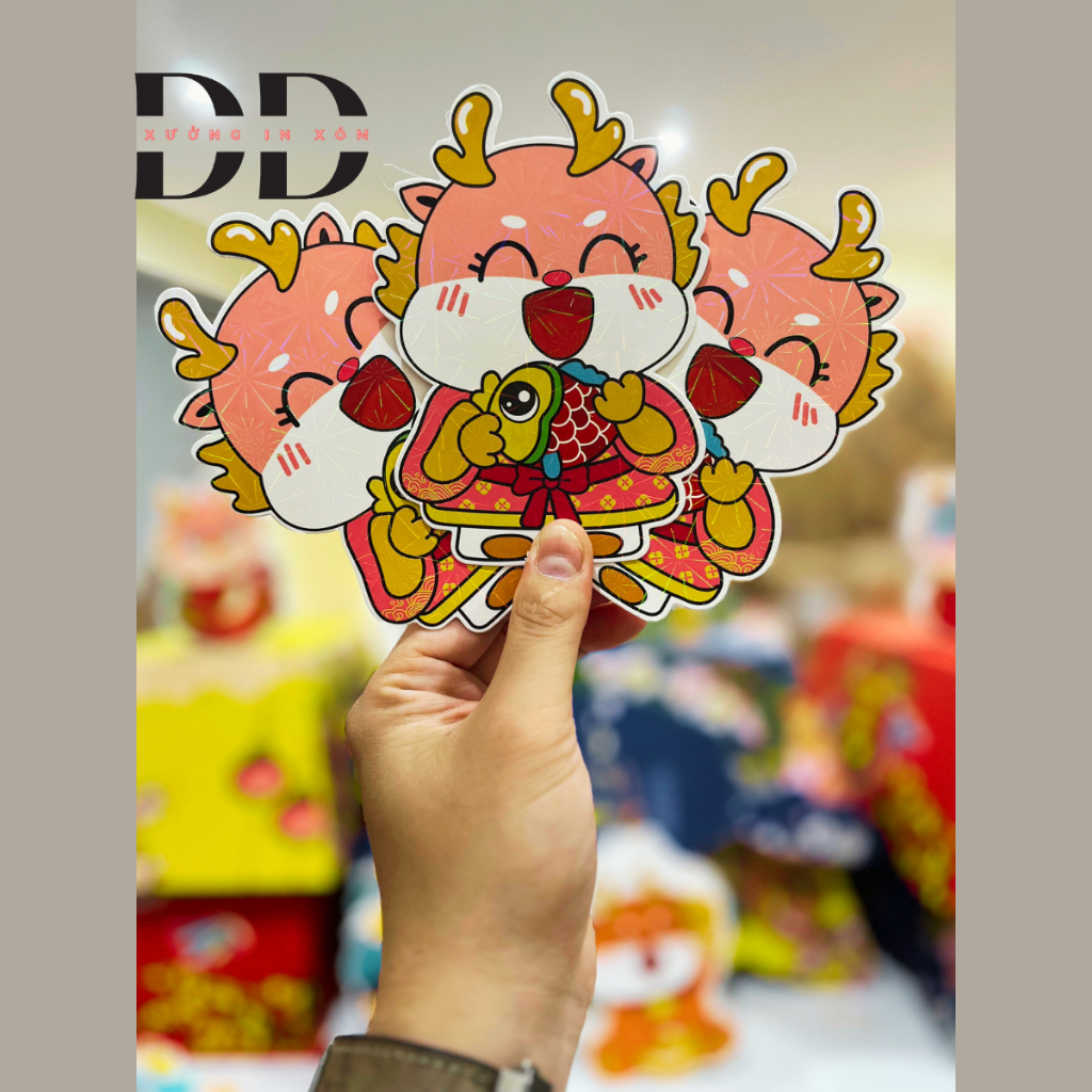 1 Bao lì xì Chibi Tết 2024 - Độc đáo, dễ thương, phản quang, kích thước 10x13 cm