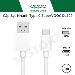 Cáp sạc oppo type c super vooc dl129 - hàng chính hãng