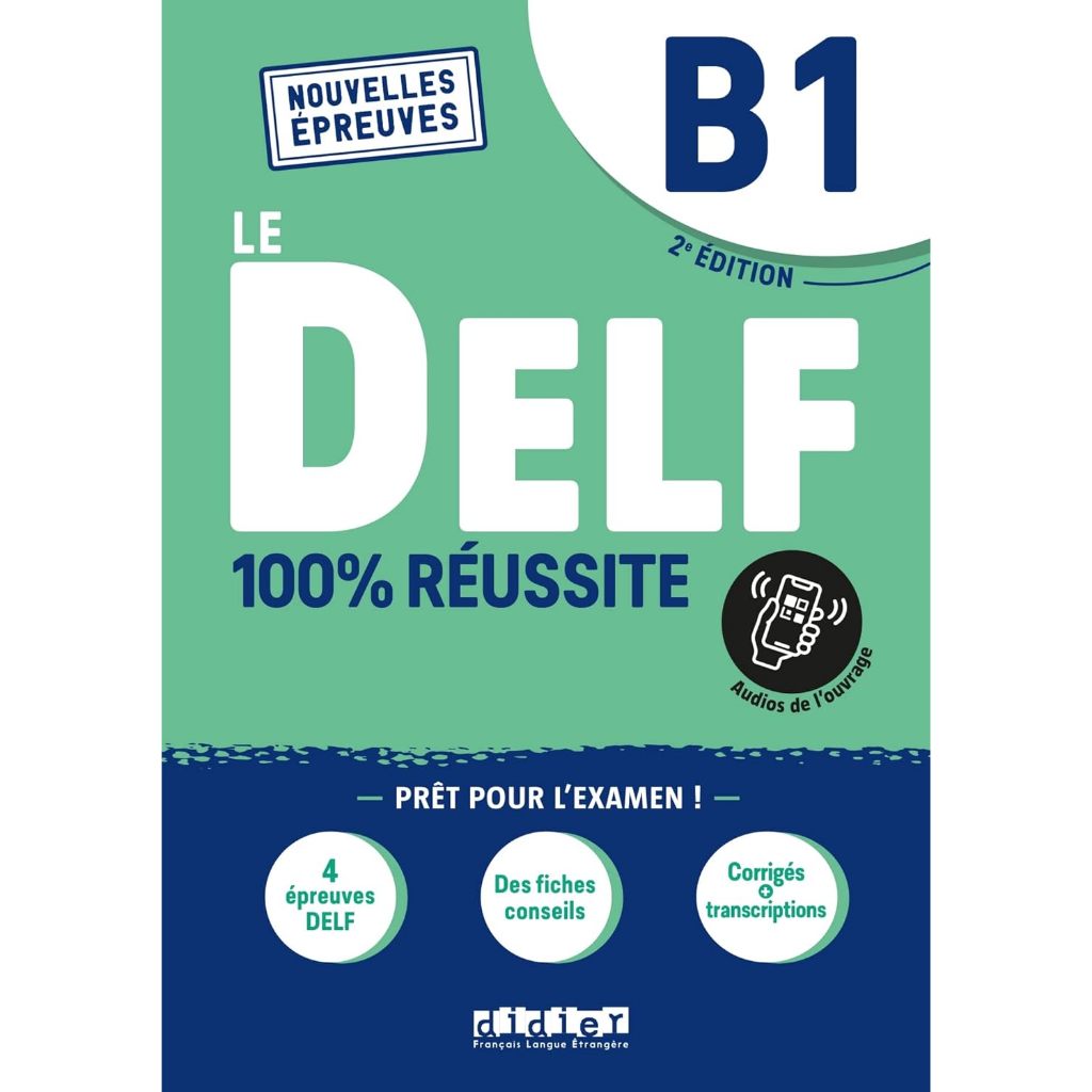 Sách Tiếng Pháp-Delf B1 100% Reussite - 2021 - Livre + Onprint
