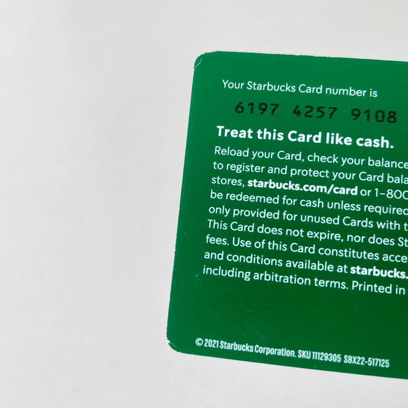 2339-35 THẺ GIẤY US CHRISTMAS WINTER CABIN, thẻ lỗi mặt sau  STARBUCKS CARD