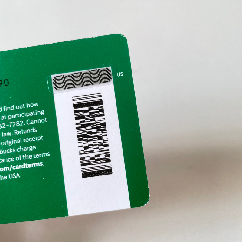 2339-35 THẺ GIẤY US CHRISTMAS WINTER CABIN, thẻ lỗi mặt sau  STARBUCKS CARD