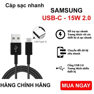 Cáp sạc nhanh USB Type C 2.0 SamSung Chính hãng - Type C
