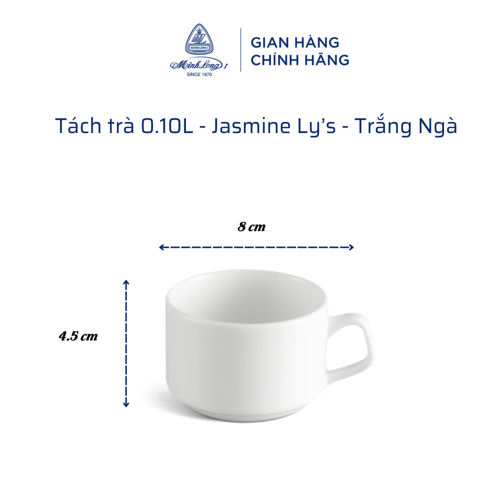 Tách Trà Sứ Minh Long - Jasmine Ly's - Trắng Ngà