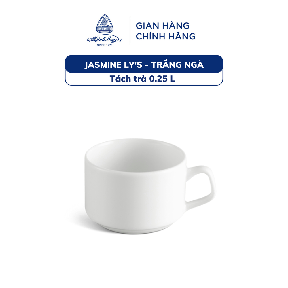 Tách Trà Sứ Minh Long - Jasmine Ly's - Trắng Ngà