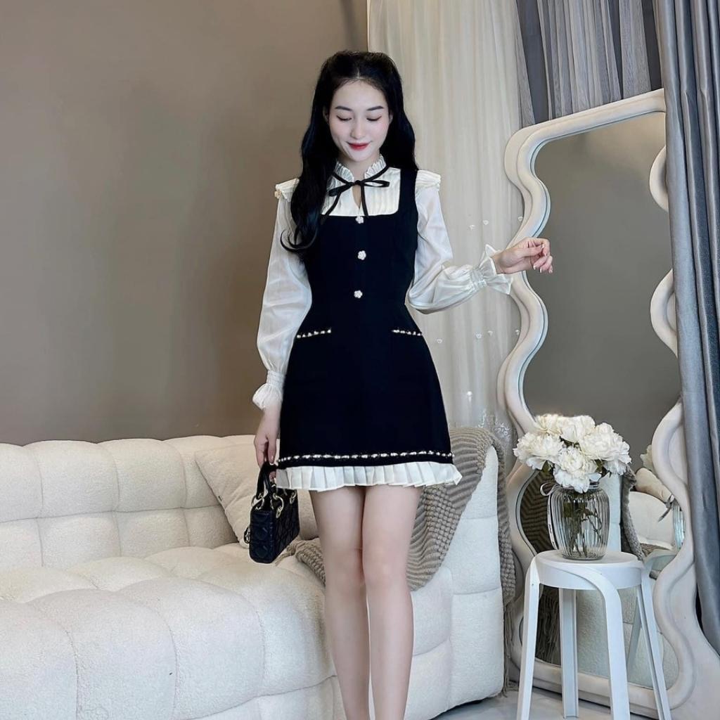 Váy nữ tiểu thư dài tay đi chơi dễ thương đầm thiết kế dự tiệc sang chảnh Miaclothing V234