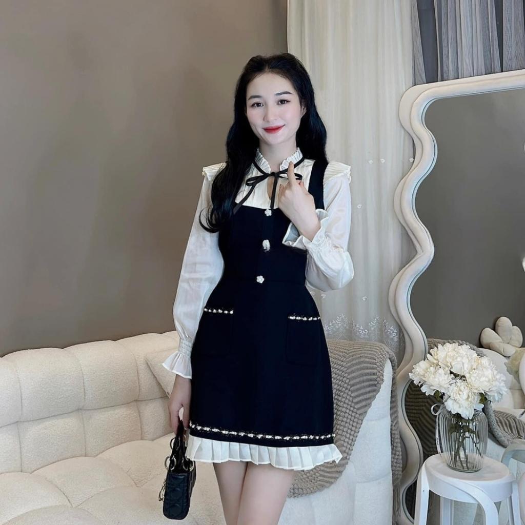 Váy nữ tiểu thư dài tay đi chơi dễ thương đầm thiết kế dự tiệc sang chảnh Miaclothing V234