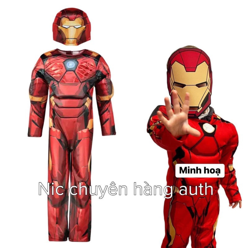 Bộ hoá trang Halowen thành Iron Man cho bé trai authentic