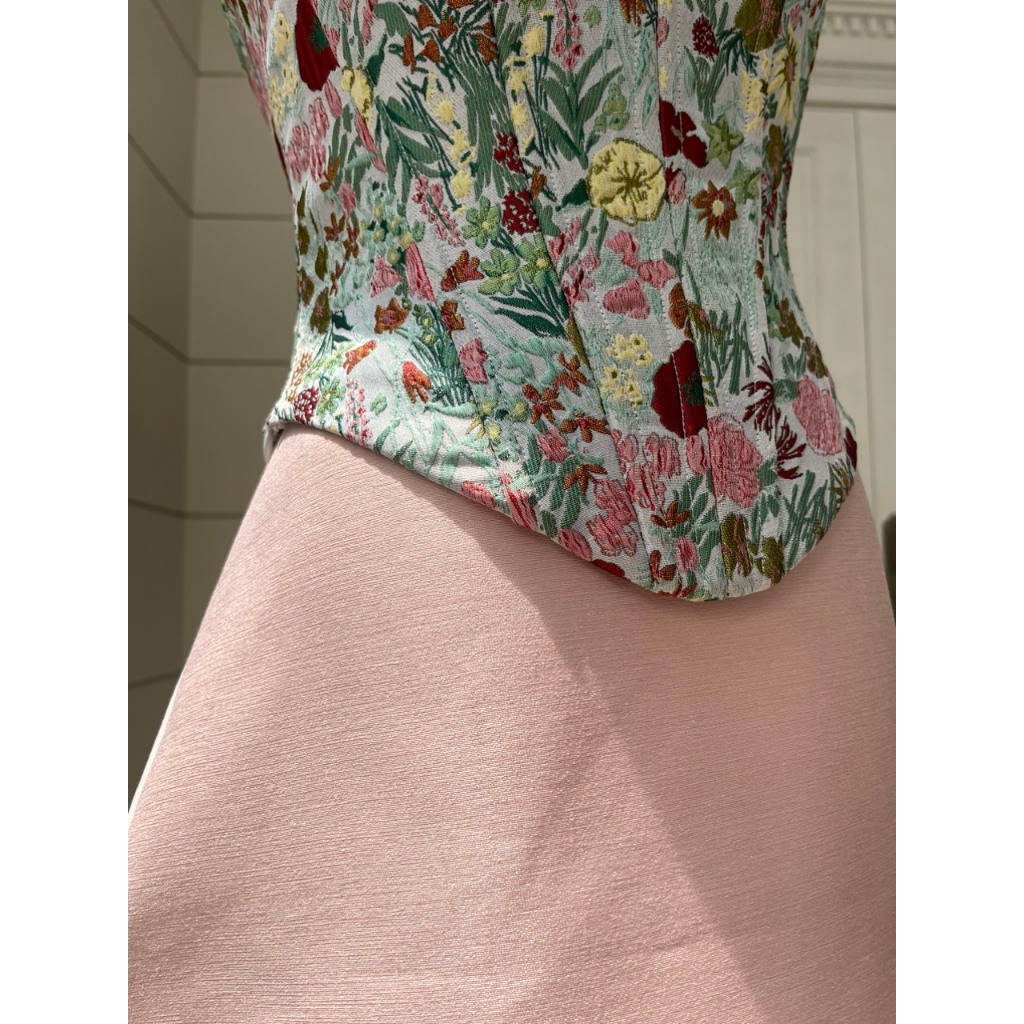 S034 - Set Flower Garden gồm áo corset và chân váy dáng ngắn không gồm phụ kiện