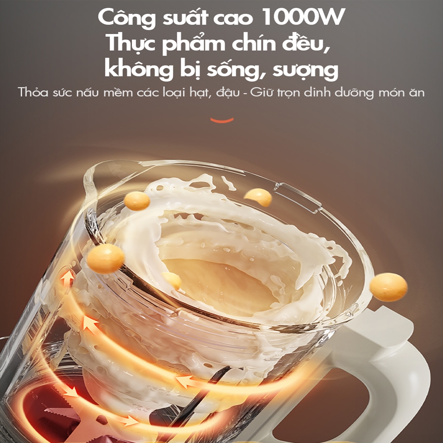 Máy làm sữa hạt 1.75L Bear PBJ-D10T1, 10 chức năng, xay nấu sữa hạt, xay sinh tố đa năng, nấu cháo – Hàng chính hãng